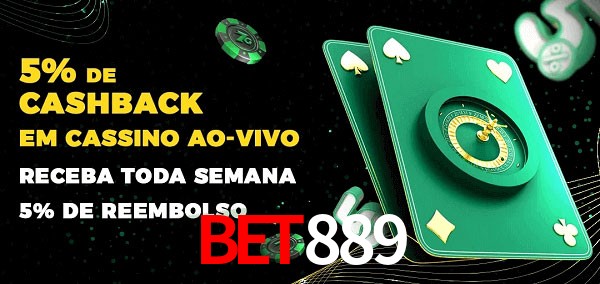 Promoções do cassino ao Vivo bet889
